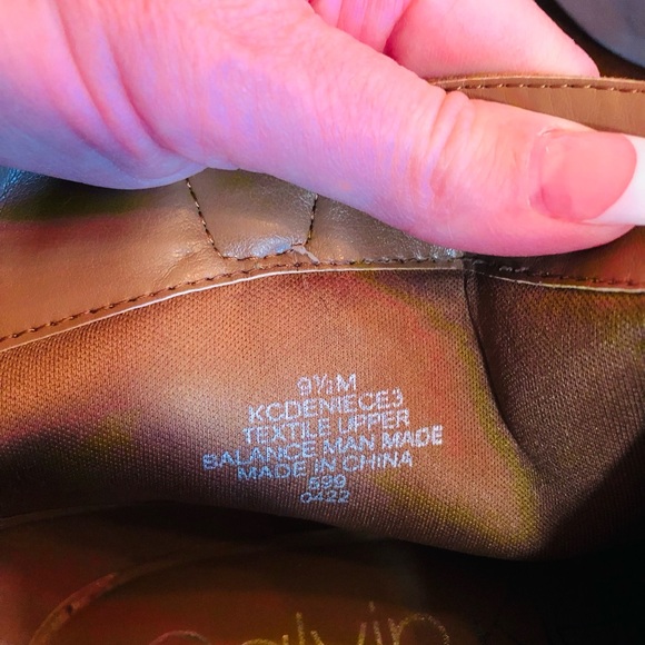 Calvin Klein Boots Dhara Brown Logo Buckle Ankle Booties Faux Suede I bought new - Picture 5 of 12